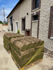 Palettes de pelouse en rouleau livrées à Moriers