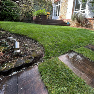 Jardin aménagé en proche banlieue parisienne